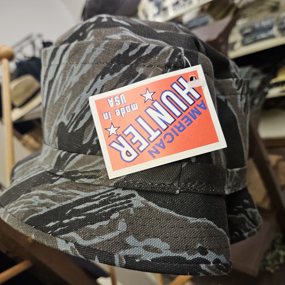 Vintage Gray Tigerstripe Rollup Hat